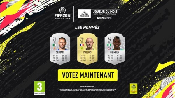 FIFA 20 : Trophées UNFP – Votez pour le meilleur Joueur du Mois