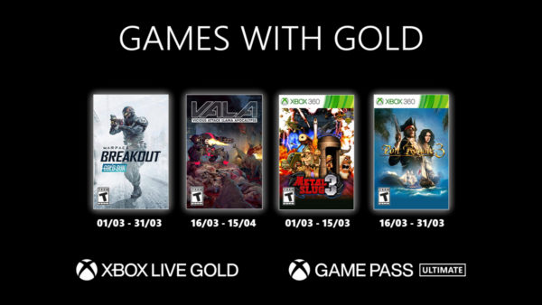 XBOX Games with Gold - mars 2021