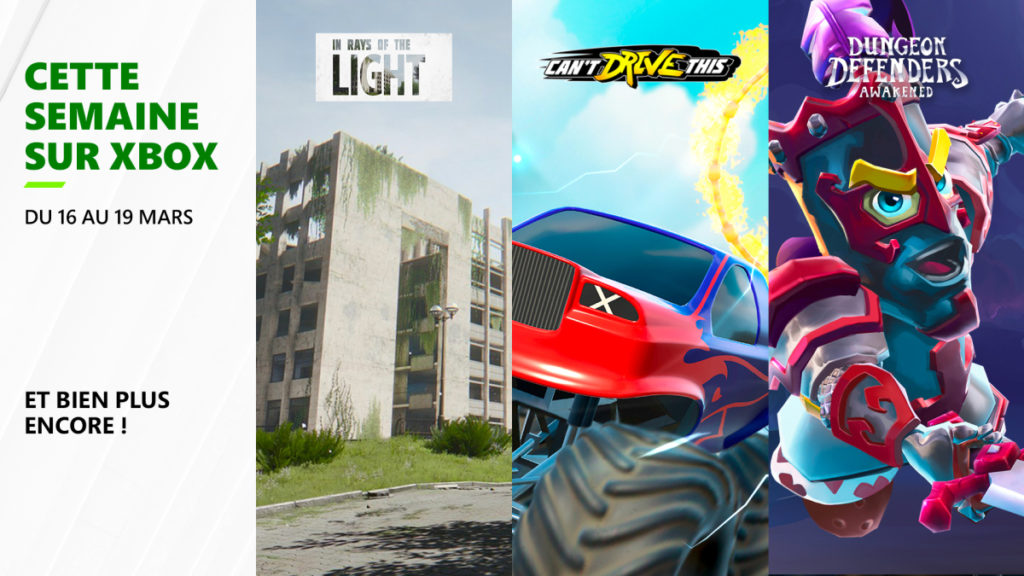 Cette semaine sur Xbox - Les jeux du 15 au 19 mars