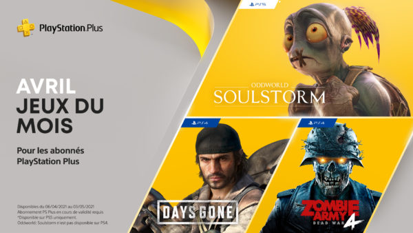 PlayStation Plus avril 2021