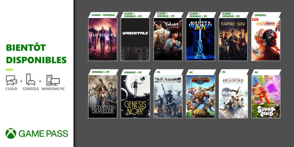 Xbox Game Pass Mars 2021