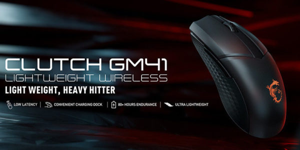 MSI Clutch GM41 Lightweight Wireless – MSI lance sa première souris ultra légère sans fil