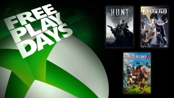 XBOX Free Play Days – Hunt: Showdown, Judgment & Blood Bowl 2: Legendary Edition
