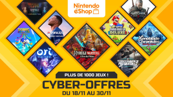 Cyber-Offres – Dès le 18/11, profitez de remises exceptionnelles chez Nintendo