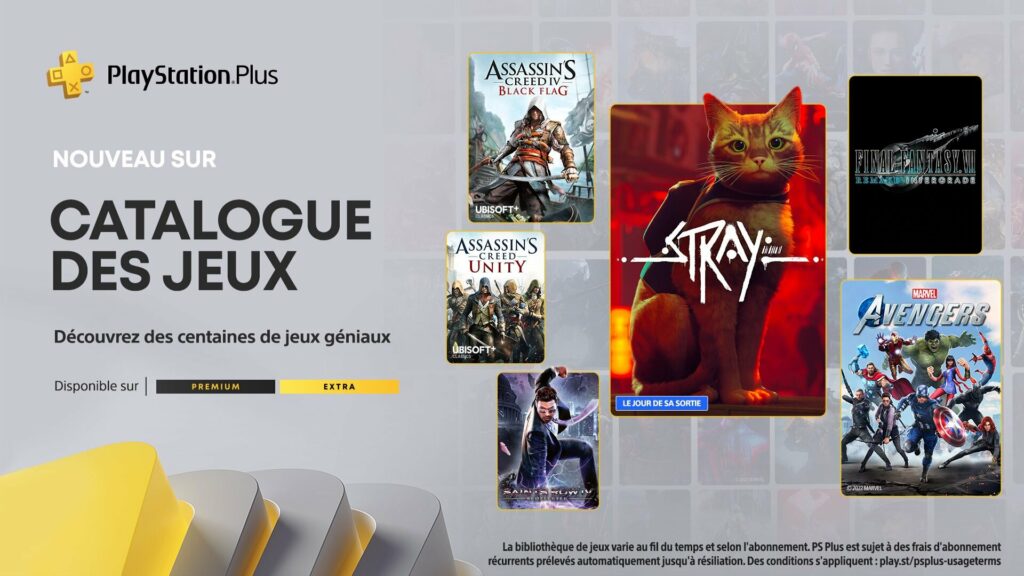 PlayStation Plus juillet 2022 : Stray, Final Fantasy VII Remake Intergrade, Marvel’s Avengers