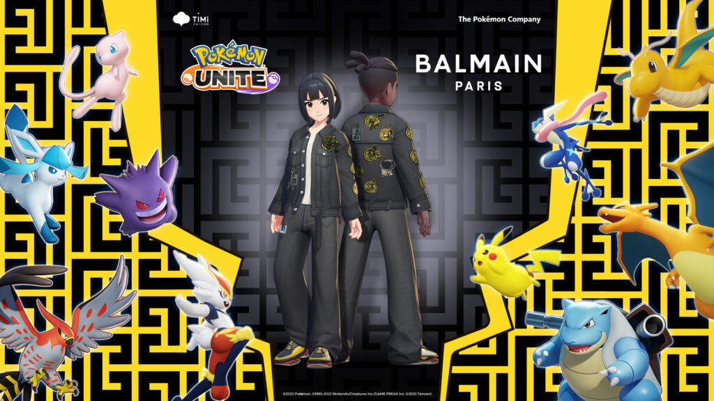 Pokémon UNITE - collection capsule Balmain x Pokémon