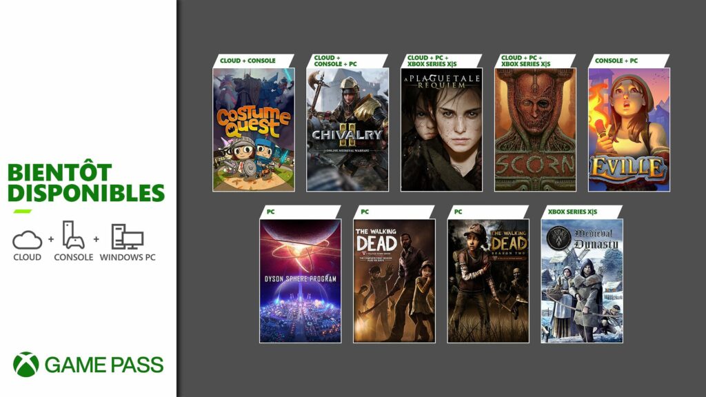 Xbox Game Pass : Chivalry 2, Scorn, A Plague Tale: Requiem