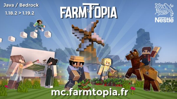 Minecraft - Nestlé - transition agroécologique - serveur Farmtopia
