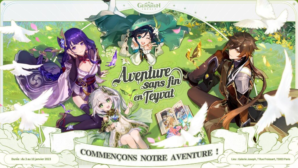 Genshin Impact « Aventure sans fin en Teyvat » Galerie Joseph - 7 Rue Froissart, 75003 Paris