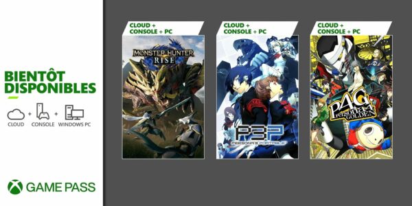 Xbox Game Pass - Monster Hunter Rise, Persona 3 Portable, Persona 4 Golden