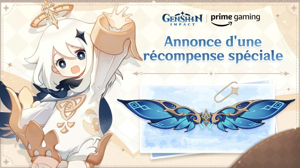 Amazon Prime Gaming x Genshin Impact - Récupérez les Ailes de festin étoilé