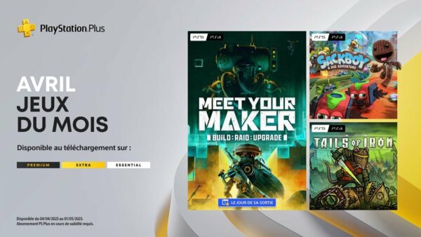 PlayStation Plus avril 2023 - Meet Your Maker, Sackboy: A Big Adventure, Tails of Iron