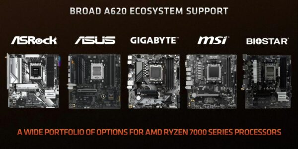 AMD annonce le Chipset A620 pour les Ryzen Série 7000