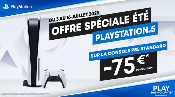 Promotion PS5 - 75€ de réduction sur la PlayStation 5 standard