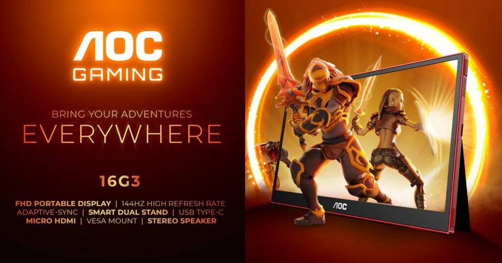 AGON by AOC moniteur de jeu portable AOC GAMING 16G3