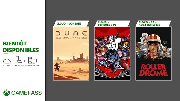 Xbox Game Pass : Persona 5 Tactica, Dune: Spice Wars, Rollerdrome