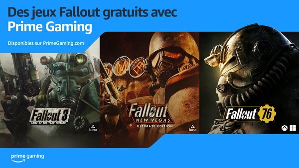 Prime Gaming ajoute gratuitement 2 jeux Fallout sur Amazon Luna