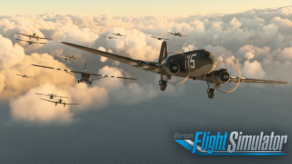 Microsoft Flight Simulator , Royal Waco CG-4A , Douglas C-47D Skytrain , D-Day , 80 ans du Débarquement