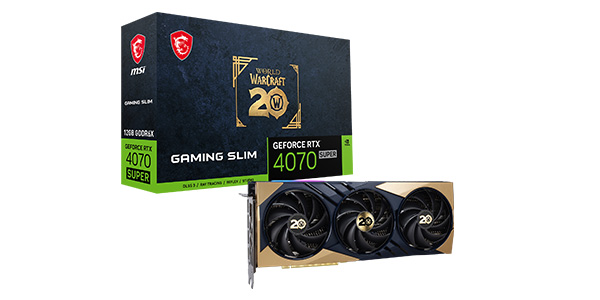 MSI , Blizzard Entertainment , 20 ans , World of Warcraft, The War Within , NVIDIA GeForce RTX 4070 SUPER 12G GAMING SLIM World of Warcraft EDITION