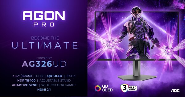 AGON PRO AG326UD QD-OLED AGON BY AOC