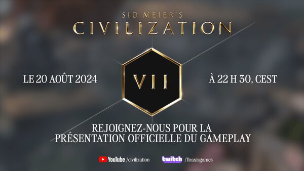 Le Sid Meier’s Civilization VII Gameplay Showcase se déroulera le 20 août