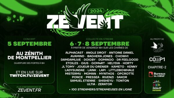 Le ZEVENT revient du 6 au 8 septembre