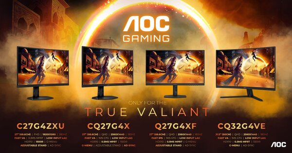 AGON by AOC dévoile 4 nouveaux modèles pour sa série AOC GAMING G4