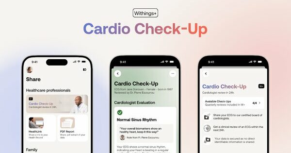 Withings service Cardio Check-Up santé cardiaque