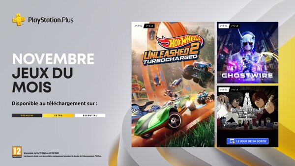 PlayStation Plus , novembre 2024 , Ghostwire: Tokyo , Hot Wheels Unleashed 2 – Turbocharged , DEATH NOTE Killer Within