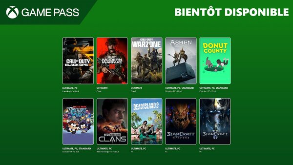 Xbox Game Pass, Octobre 2024 , Call of Duty: Black Ops 6, Starcraft: Remastered