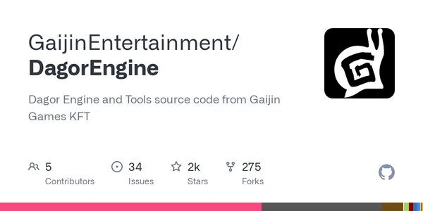 Gaijin Entertainment publie le code d’une infrastructure multijoueur du Dagor Engine