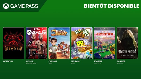 Prochainement dans le Xbox Game Pass : Diablo, Rolling Hills, Lightyear Frontier