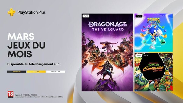 PlayStation Plus – Les jeux du mois de mars 2025