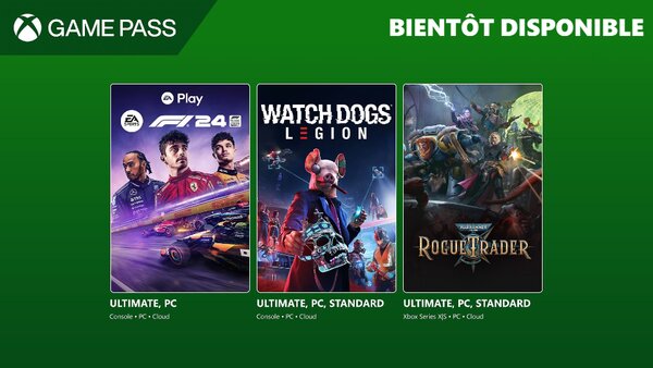 Prochainement dans le Xbox Game Pass : EA Sports F1 24 et Watch Dogs: Legion