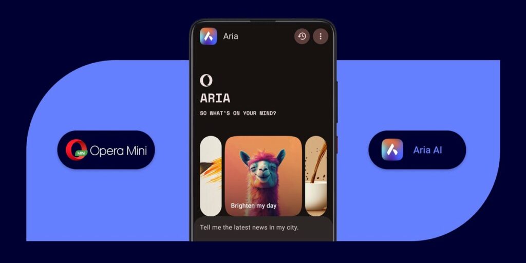 Aria intelligence artificielle Opera Mini