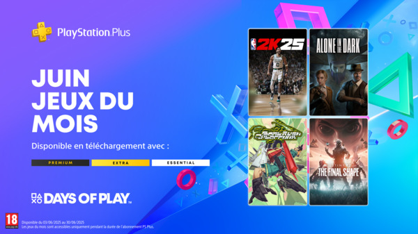 PlayStation Plus – Les jeux du mois de juin 2025