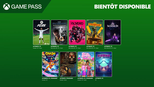 Prochainement dans le Game Pass : EA Sports FC 25, The Alters, FBC: Firebreak