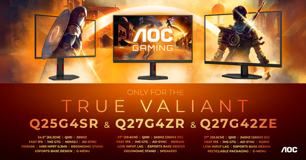 AGON by AOC , G4/G42 , QHD , Q25G4SR , Q27G4ZR , Q27G42ZE