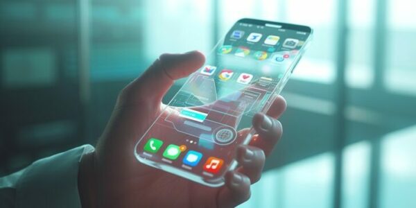 innovation smartphones transparent glass futuristic