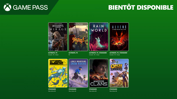 Prochainement dans le Game Pass : Assassin’s Creed Mirage, …