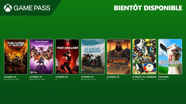 Prochainement dans le Game Pass : Gears of War: Reloaded, Dragon Age: The Veilguard, …