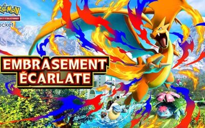 JCC Pokémon Pocket – Le Booster à thème Embrasement Écarlate sera disponible dès le 17 décembre