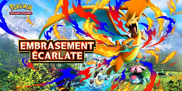 The Pokémon Company, DeNA, Creatures , Jeu de Cartes à Collectionner Pokémon Pocket , JCC Pokémon Pocket, Booster à thème , Embrasement Écarlate