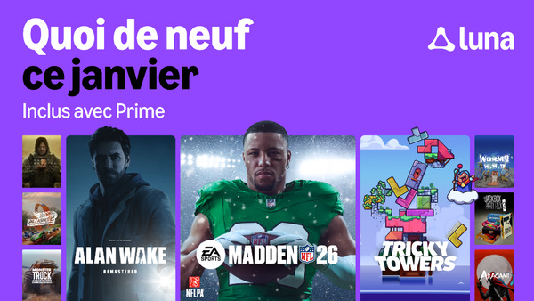 Amazon Luna, Amazon Prime Gaming, janvier 2026