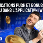 Notifications push et bonus en jeu dans l'application 1win