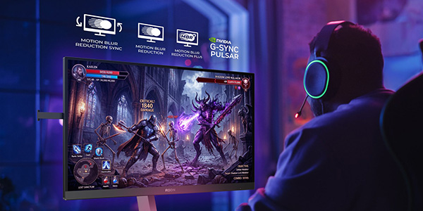 AGON by AOC, technologies , réduction du flou de mouvement ,MBR, MBR Sync, MBR+