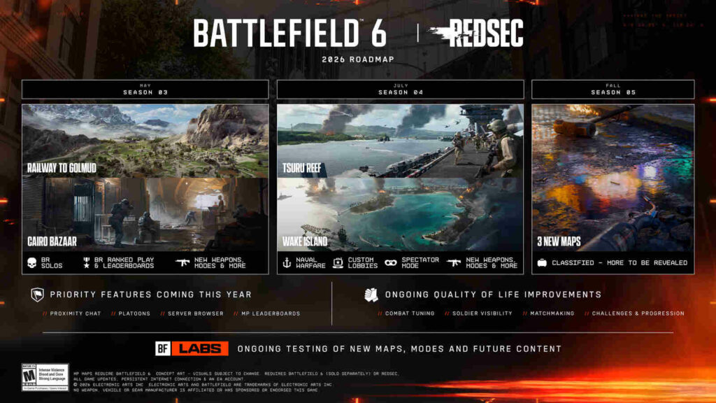 battlefield-6-redsec-battlefield-studios-devoile-la-feuille-de-route-roadmap-detaillee-de-2026