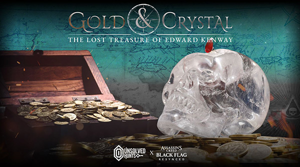 Assassin's Creed Black Flag Resynced , Ubisoft , Unsolved Hunts , chasse au trésor , 500 000 $ , Gold & Crystal – Le Trésor Perdu d’Edward Kenway