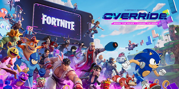 Epic Games , Fortnite Chapitre 7 Saison 4 , Fortnite Système hacké , Fortnite Override