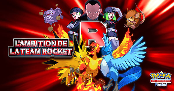 Jeu de Cartes à Collectionner Pokémon Pocket, JCC Pokémon Pocket , booster , L'Ambition de la Team Rocket , 21 août